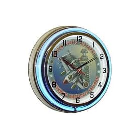 Air Force, Military Neon Clock, Bright Double 18 inch Neon
