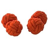 Burnt Orange Silk Knot Cufflinks