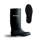 MENS BLACK RUBBER WELLINGTON WELLIES BOOTS DUNLOP