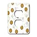 Janna Salak Designs Sweet Treats - Cute Cartoon Milk and Chocolate Chip Cookies on White - Light Switch Covers - 2 plug outlet cover