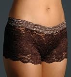 Foxers Brown Lace Boxer with Brown Dot Panty
