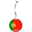 Portugal Flag Belly Ring
