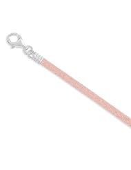 16"+ 2" Extension Pink Suede Necklace