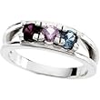 14K Yellow or White Gold Mother's Ring - 3 Stone
