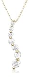  : 14k Yellow Gold Journey Curve Pendant (1/2 cttw, H Color, I1 Clarity)