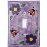 Purple Flowers Switch Plate