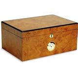 100 Cigar Humidor; Marble Wood Finish,Hygrometer,Humidification system