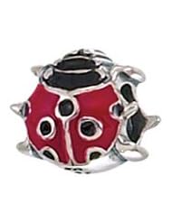 Sterling Silver Zable Enamel Ladybug Bead Charm BZ2041
