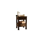 Premier 592142 Essen 2-Vanity with Semi-Recessed White Vessel Sink and Granite Top