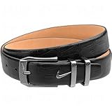 NIKE Mens Laser Etched Buckle Croco Leather Belts