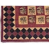 ShalinCraft Bedroom Decorating Double Layered Embroidered Cotton Bedspread India Block Printing (bscov310)