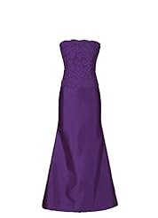 Strapless Lace Backless Mother-of-the-Bride Dress 