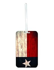 Apparel: Texan Flag-Texas-Rosie Parker Inc. TM TM High Quality Hard Plastic Standard Sized Luggage Identifier Tag 2.75" x 4" x .090" Made in the U.S.A.