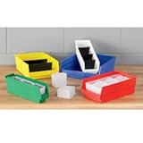 IMAGE OF AKRO-MILS Small Parts Shelf Bins - Red - Lot of 12