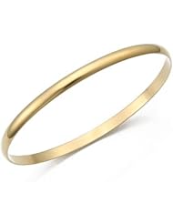 4mm Plain Dome Womens Gold Bangle