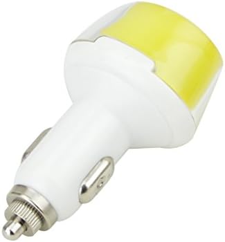 Pikos Dual USB Out Put 5V 2A Car Charger for Cell Phone and Digital Devices (Yellow)