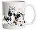PUG Puppies DOG Ceramic Coffee Mug - 15 oz.