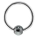 18 Gauge BCR HEMATITE Captive Ring 5/16" 3mm