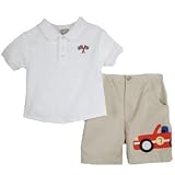 ZU Petit Ami Infant Boys 2pc Racer Short Set