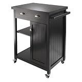 Winsome Timber Kitchen Cart with Wainscot panel