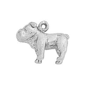 Sterling Silver Bulldog Dog Charm