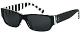 Tres Noir Police and Thieves Glasses in Black White Stripes Smoke Lens Hand Made Optics