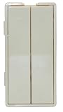 Simply Automated ZS12-A Custom Series Dual Tall Faceplate, Almond