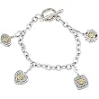 Sterling Silver and 14K Yellow Gold Charm Bracelet