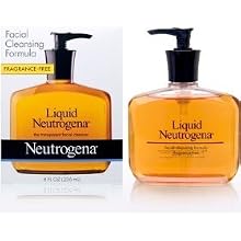 Neutrogena Fragrance Free Liquid Neutrogena, Facial Cleansing Formula, 8-Ounce Pump Bottles (Pack of 4)