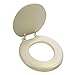 Ginsey Plastic Hinges, Champagne Standard Soft Toilet Seat, Medium