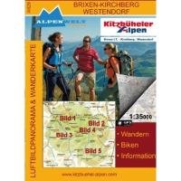 Alpenwelt Verlag Gmbh Brixen, Kirchberg, Westendorf 1 : 35 000 Luftbildpanorama & Wanderkarte: Wandern, Biken, Information. GPS compatible