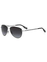 Hugo Boss Mens 0359 Palladium Black Frame Grey Gradient Lens Metal Sunglasses by Hugo Boss