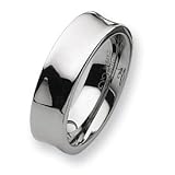 Tungsten Concave 7mm Polished Band TU33-8