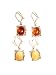 Sterling Silver Butterscotch Color Amber Earrings
