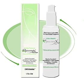 RejuveneX Life Extension Factor 1.7 ounces with new airless pump is an amazing skin cream developed by Professor Carmen Fusco that repairs, renews, and revitalizes the appearance of the skin. From the Life Extension Foundation.LEF has a 27 year history of introducing life saving medical discoveries and funding scientific research.