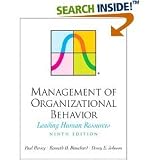 Books : Management of Organizational Behavior (9th Edition)