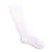 TeeHee Viscose from Bamboo Compression Knee High Socks with Rib 3-Pair (Large 10-13, White)