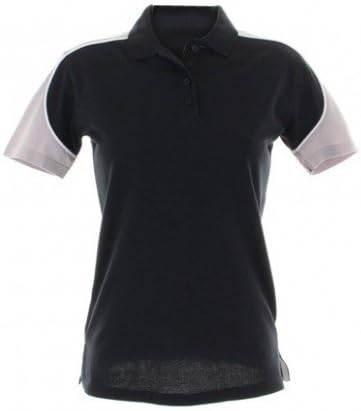 Formula Racing Womens/Ladies Monaco Short Sleeve Polo Shirt (14 US) (Black/Silver Grey/White)