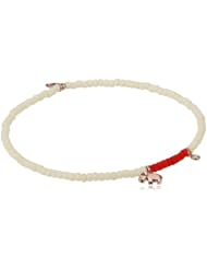 Shy by Sydney Evan Elephant Diamond Bezel Vanilla Beads Charm Bracelet, 6"