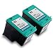 2 HP 93 Tri-Color Remanufactured Ink Cartridges