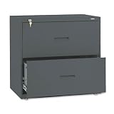 HON 400 Series Two-Drawer Lateral File, 30w x28-3/8h x19-1/4d, Charcoal