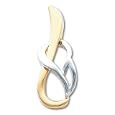 14k Two-tone Fits up to 4mm Regular & 6mm Fancy/Reversible Fancy Omega Slid