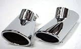 S-Class 2000-06 single stainless exhaust muffler tips W220