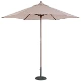 Strathwood Dark Wood Market Umbrella, Beige