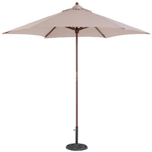 Strathwood Dark Wood Market Umbrella, Beige 31Ju1iredHL Strathwood Dark Wood Market Umbrella, Beige