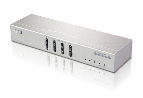 Aten Technology VS0404 4x4 Port Audio Video Matrix Switch with Signal Booster On Sale