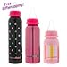 OrganicKidz Stainless Steel Baby Bottle Bundle for Girls
