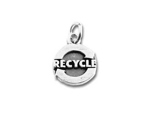 Sterling Silver Recycle Charm