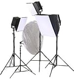 Studio Light ALZO 600-EX - Portrait 3-Light Kit + Reflector - Continuous light kit ideally suited to photography and Video of People and Products