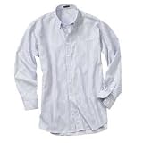 Mens Long Sleeve EZ-Care Stripe Woven Shirt